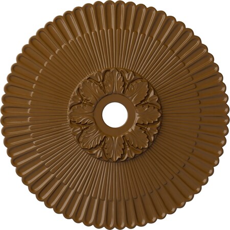 Ekena Millwork Melonie Ceiling Medallion (Fits Canopies up to 6 1/4"), 36 1/4"OD x 1 7/8"P, Smokey Topaz CM36MESTF